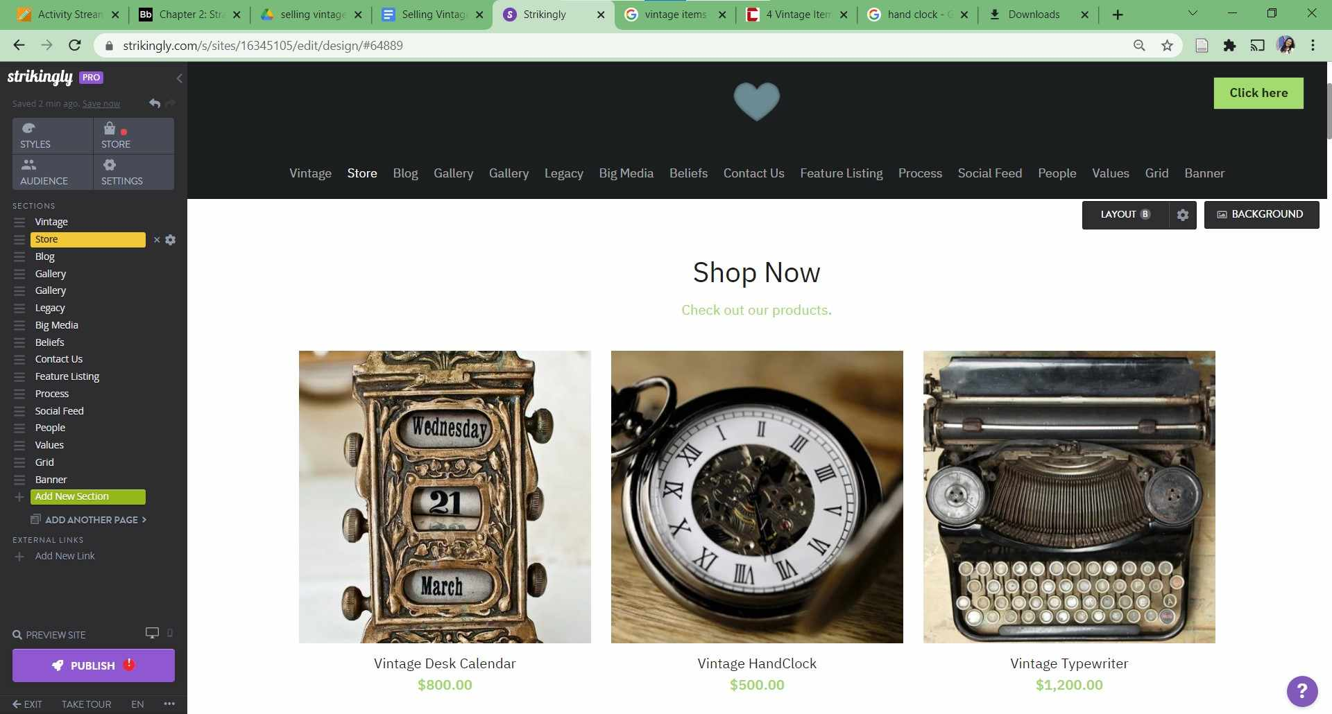 Strikingly Online Store Layout Strikingly Online Store Layout